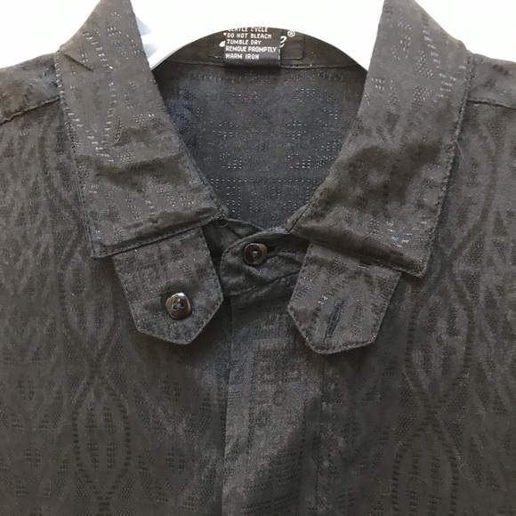 Men's Long Sleeve Shirt, Color: Black, Size: Medium, Brand: Forte - Picture 3 of 5